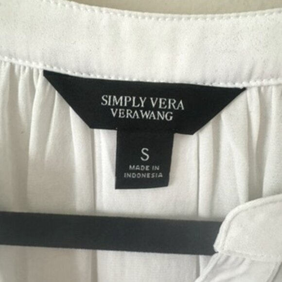 Vera Wang- Simply Vera Long Sleeve Womens Blouse - Picture 2 of 7